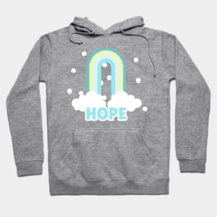 Rainbow Dream Pale Blue Retro Hope Style Hoodie